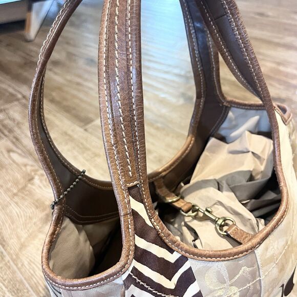 Vintage Coach 10810 Patchwork Ergo Brown Multi Hobo shoulder bag purse Rare - Picture 11 of 16